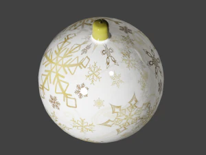 Jouet de décoration de sapin de Noël blanc Modèle 3D