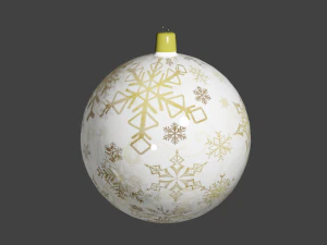 Christmas tree decoration toy white 3D Model