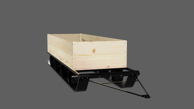 Cargo sled for snowmobile 3D Model .c4d .max .obj .3ds .fbx .stl .blend 