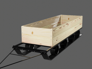 Cargo sled for snowmobile 3D Model