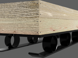 Cargo sled for snowmobile 3D Model