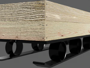 Cargo sled for snowmobile 3D Model