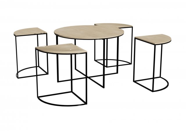 Set of table and 4 chairs 3D Model .c4d .max .obj .3ds .fbx .stl .blend 