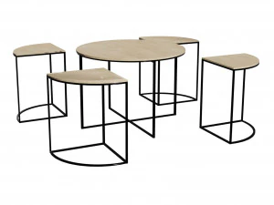 テーブルとチェア4脚のセット 3Dモデル