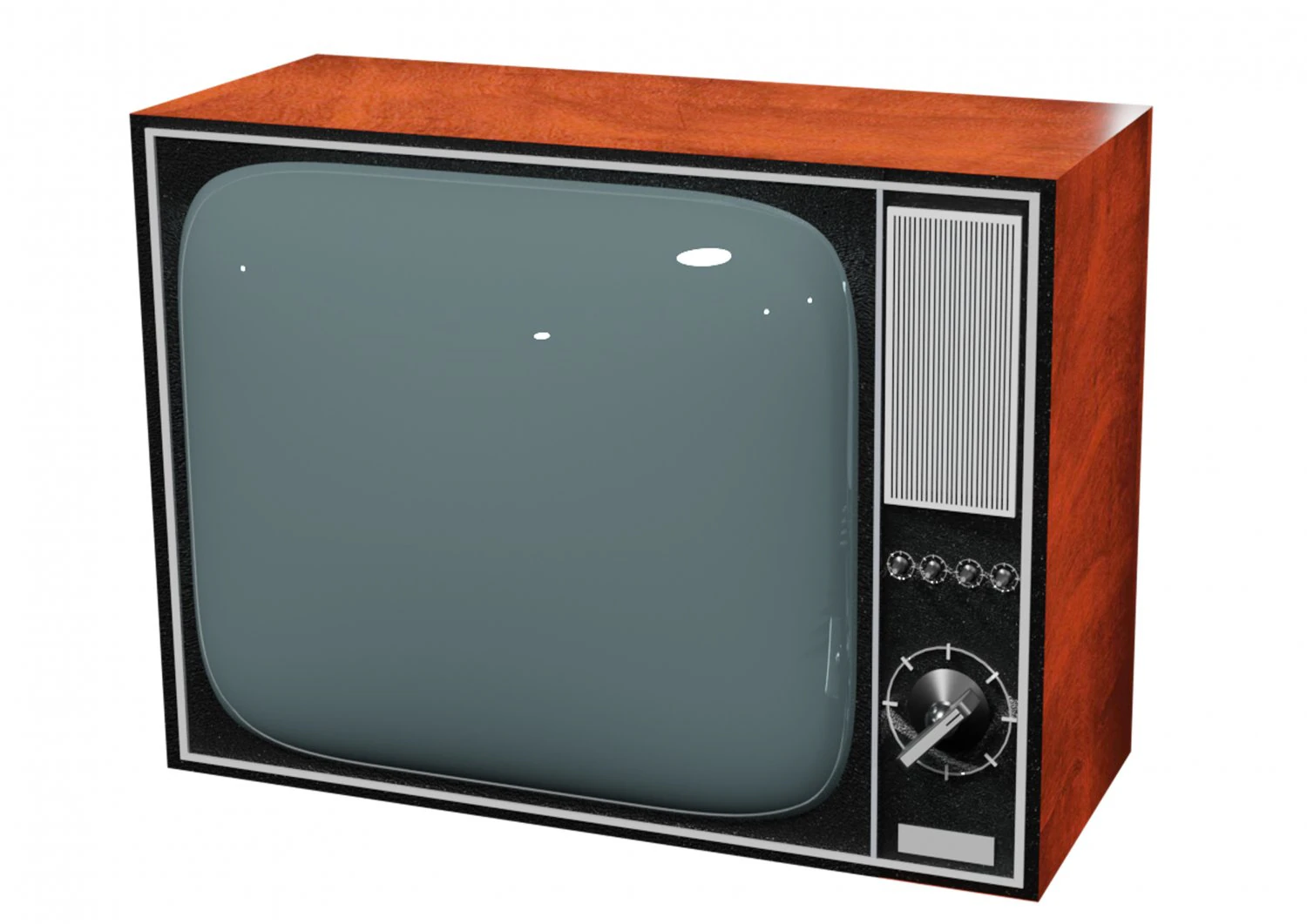 Old soviet retro tv 3D Model .c4d .max .obj .3ds .fbx .stl .blend 