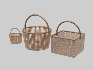Set of baskets 3D Model