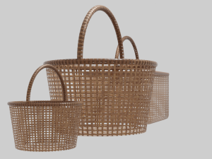 Set of baskets 3D Model
