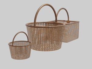 Set of baskets 3D Model