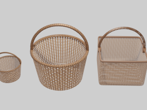 Set of baskets 3D Model