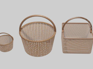 Set of baskets 3D Model