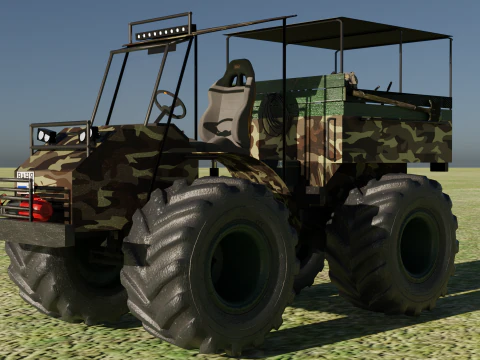 Homemade all-terrain vehicle karakat 3D Model