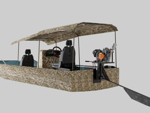 Homemade swamp rover 3D Модель