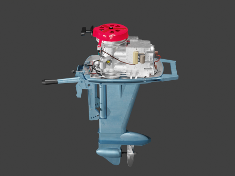 Soviet outboard motor Vihr-30 Modèle 3D