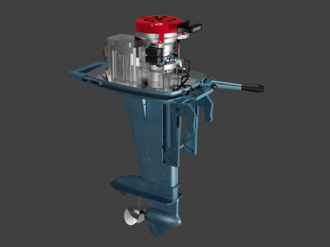 Soviet outboard motor Vihr-30 Modèle 3D