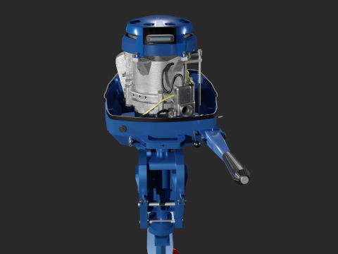 Soviet outboard motor Neptune-23 Modelo 3D