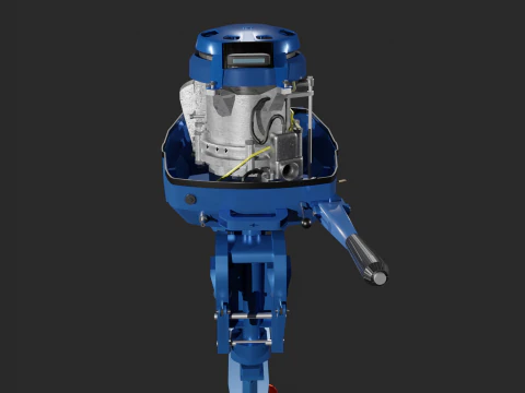 Soviet outboard motor Neptune-23 3D Model