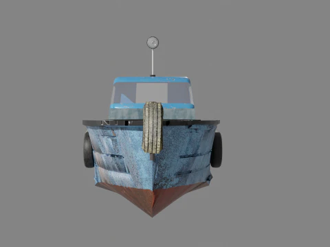 Soviet towing motor boat BMK-130M 3D Model