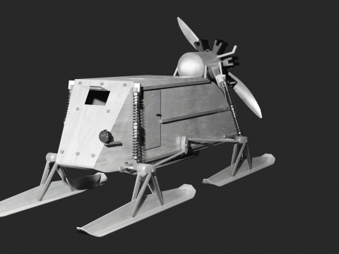Soviet snowmobile NKL-26- -26 3Dモデル
