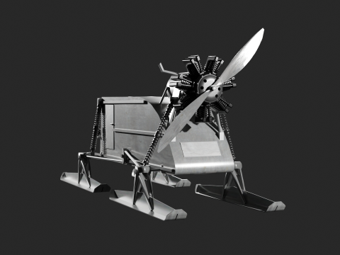 Soviet snowmobile NKL-26- -26 3Dモデル