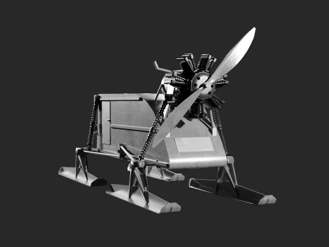 Soviet snowmobile NKL-26- -26 3D Model