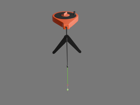 Winter fishing rod balalaika- 3D-Modell