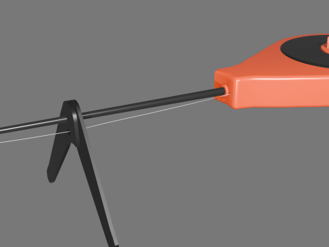 Winter fishing rod balalaika- 3D-Modell