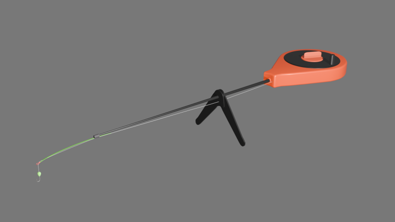 Winter fishing rod balalaika- 3D-Modell .c4d .max .obj .3ds .fbx .stl .blend 