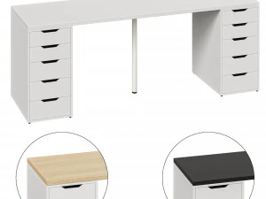 LAGKAPTEN - Scrivania ALEX IKEA Modello 3D
