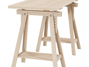 Working table IKEA MLSKYTT - MITTBACK - LAGKAPTEN 3D Model