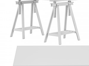 Working table IKEA MLSKYTT - MITTBACK - LAGKAPTEN 3D Model