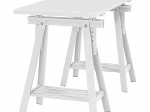 Working table IKEA MLSKYTT - MITTBACK - LAGKAPTEN 3D Model