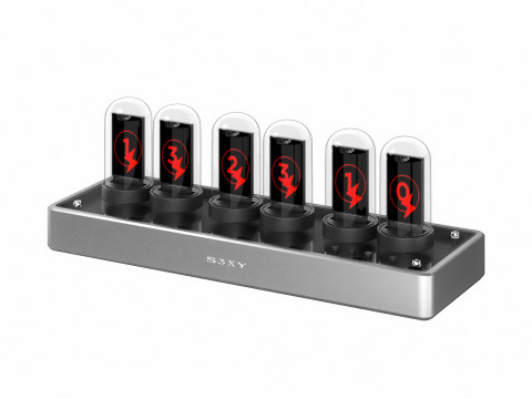 Teslas S3XY Time Glow Clock Digital Watch Model 3D