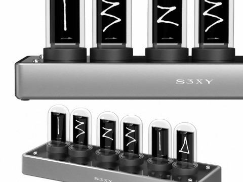 Teslas S3XY Time Glow Clock Digital Watch Model 3D