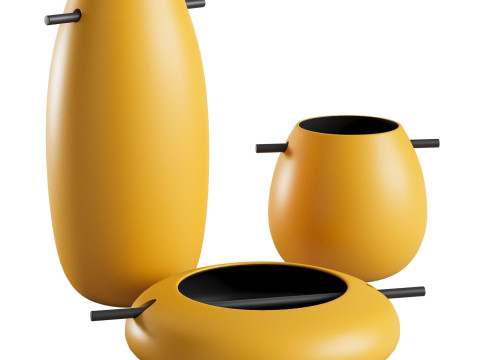 Set of vases Asia by Roche Bobois Model 3D