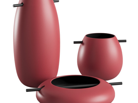 Set of vases Asia by Roche Bobois Model 3D
