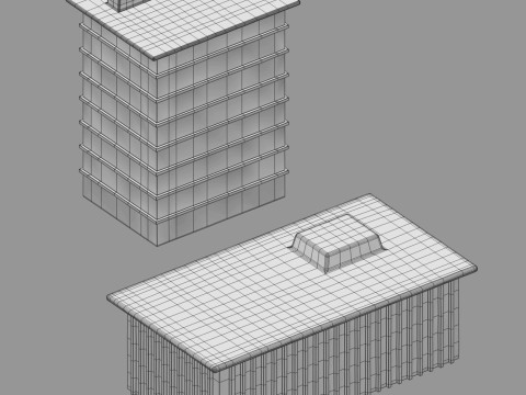 Building by Pulpo ceramic containers set Model 3D