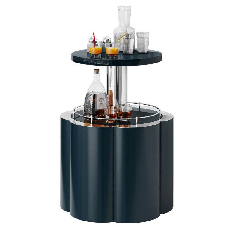 Set of drinks with Roche Bobois end table-bar Lift Flower 3D Model .c4d .max .obj .3ds .fbx .stl .blend 