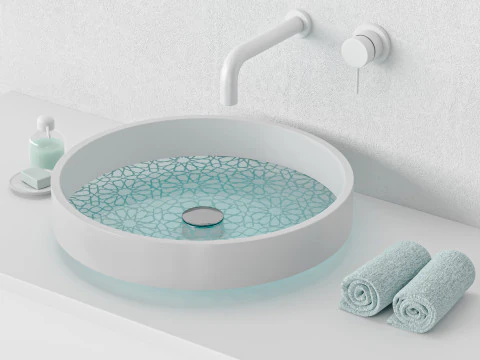 Omvivo 모티브 세면대 세트 3D 모델