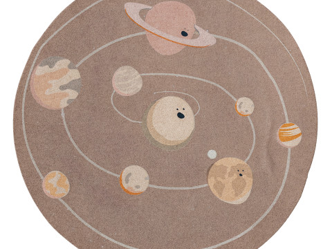 Set of Circu space theme carpets 3D Model