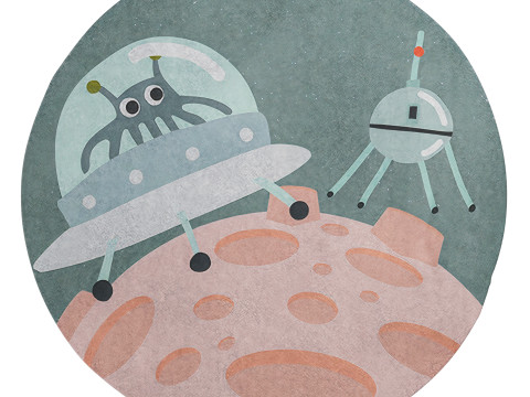 Set of Circu space theme carpets 3D Model
