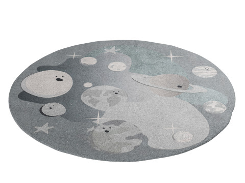 Set of Circu space theme carpets 3D Model