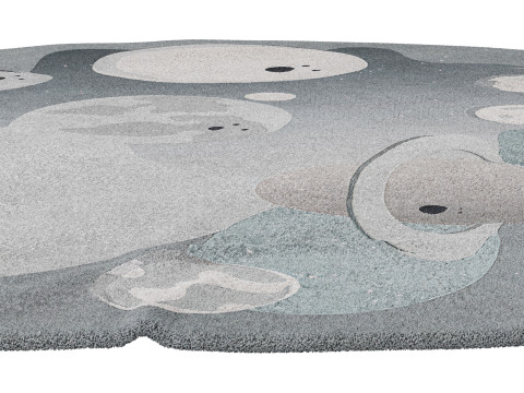 Set of Circu space theme carpets 3D Model