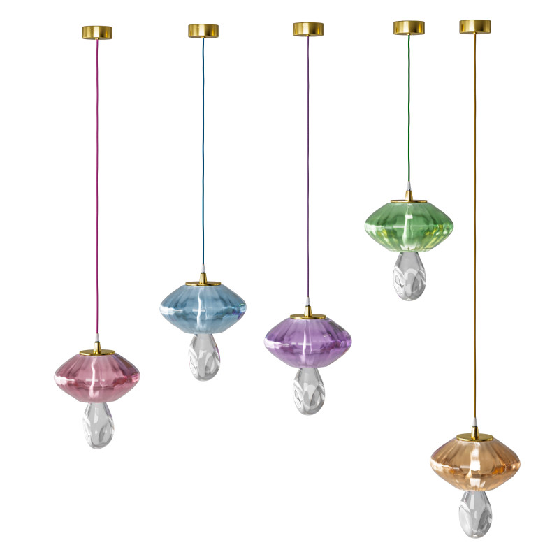 Mushroom Pendant Light by Circu 3D मॉडल .c4d .max .obj .3ds .fbx .stl .blend