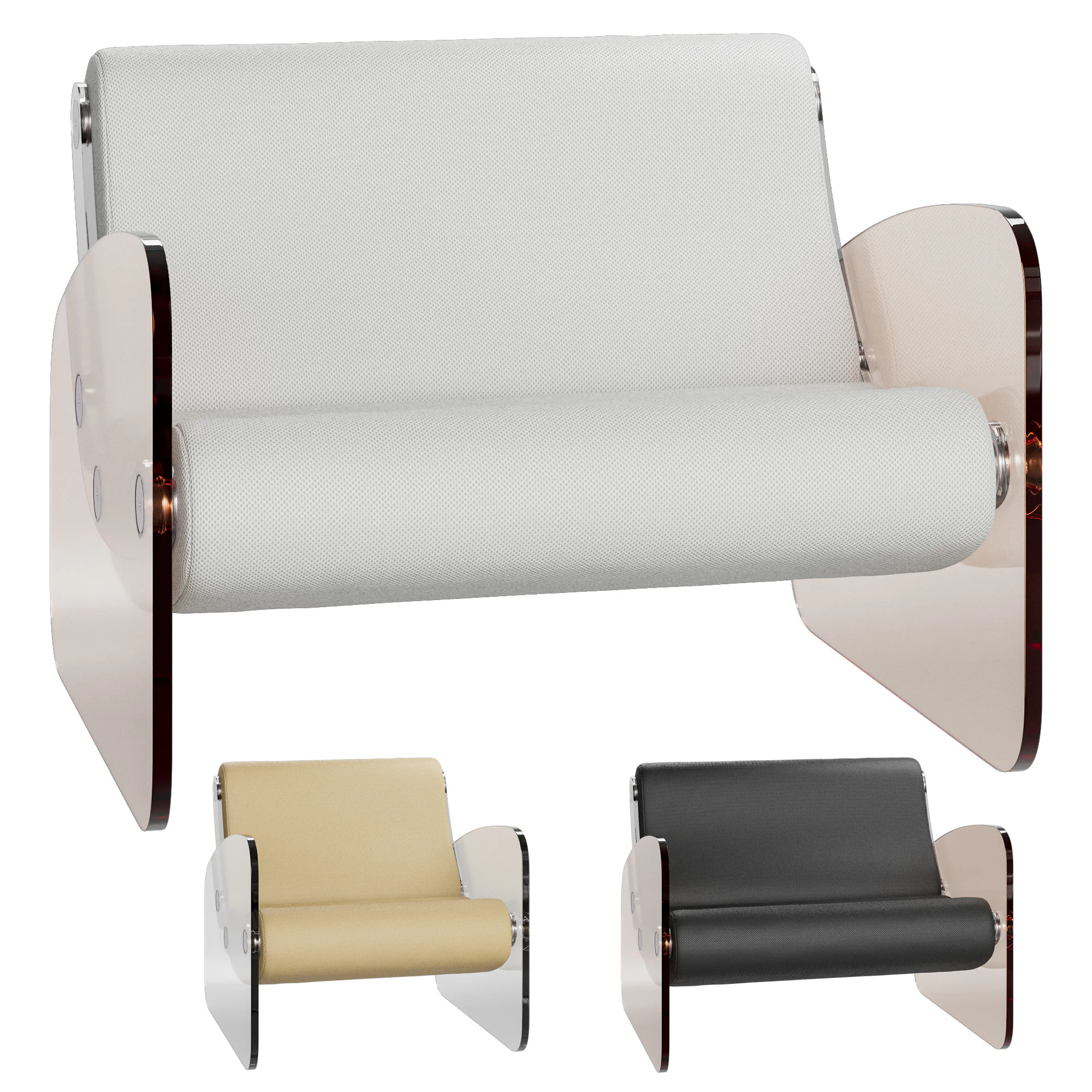 Kuumo Armchair MW03 3D Model .c4d .max .obj .3ds .fbx .stl .blend 