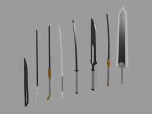 GESAMTE BLEACH SWORD-SAMMLUNG 17 AUSDRUCKE 3D Druckmodell