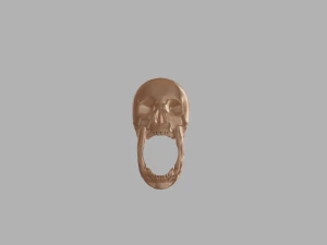 Biting Skull Ring 3D Print Model