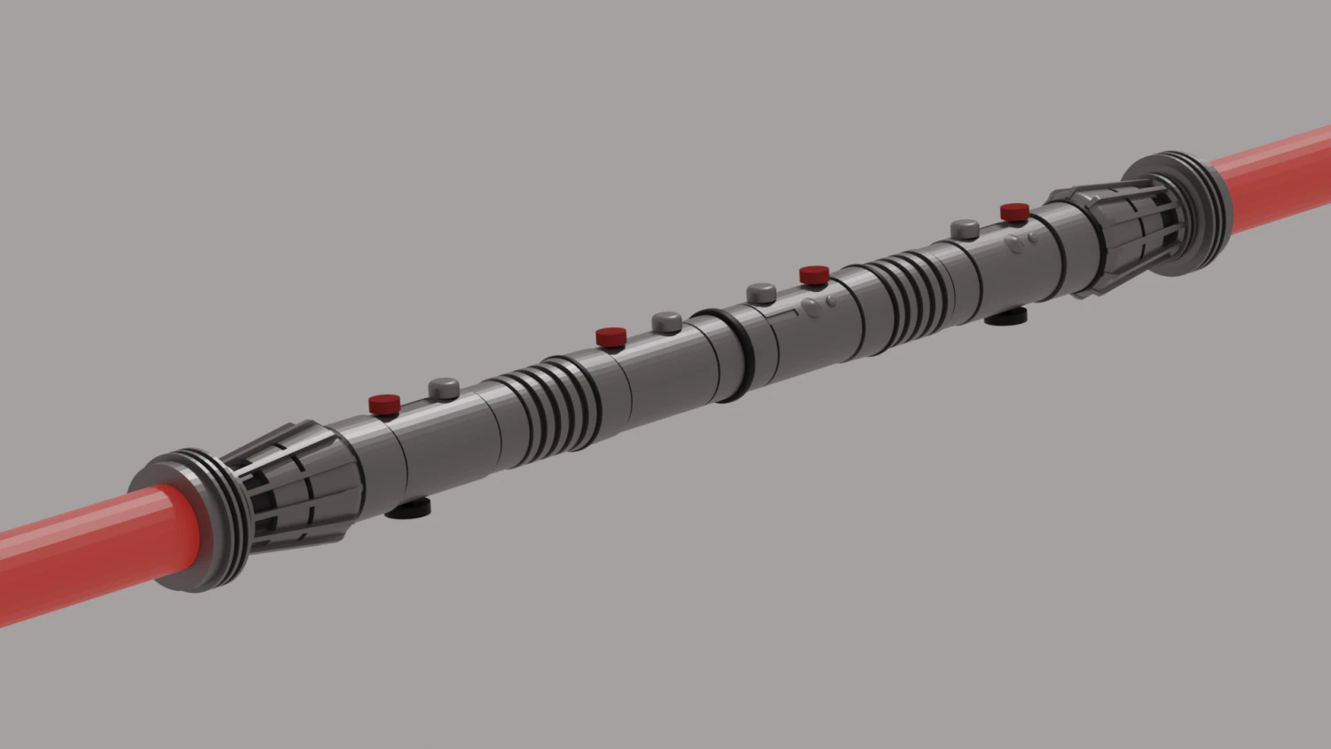 DARTH MAUL REPLICA LIGHTSABER HILT - 3D PRINTABLE TO SCALE 3D Print Model .c4d .max .obj .3ds .fbx .stl .blend 