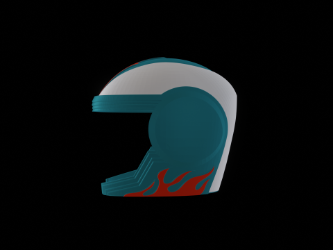 HOT WHEELS LETS RACE HELMET 3D-printmodel