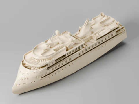 OCEAN VICTORY CRUISE LINER MINIATURE 3D Print Model
