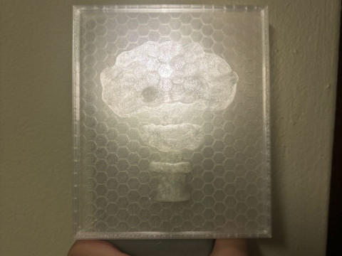 NUCLEAR MUSHROOM CLOUD WALL ART 3D Принт Модель